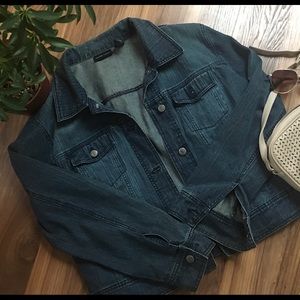 Denim crop jacket